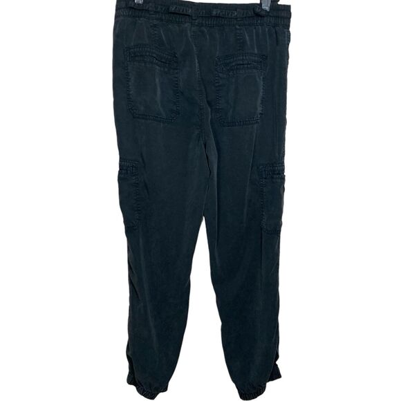 American Eagle Cargo Pants Womens Small Black Jogger Pull On Elastic Waist Tie - Picture 5 of 10